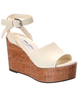 Jimmy Choo London Jori 100 Leather Wedge Sandal