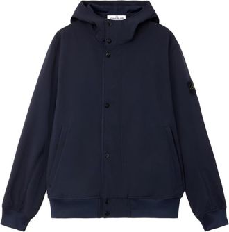 Stone Island Blue Solid Hood Jacket