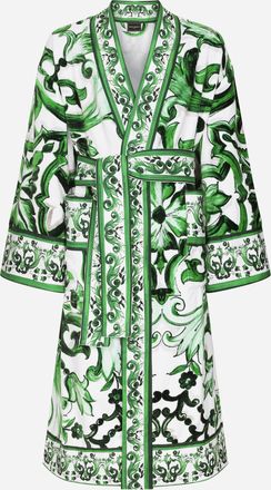 Dolce & Gabbana Cotton Terry Bathrobe - All Over-patterned Bathrobes Multicolor Xl