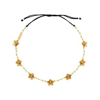 Marc Jacobs Necklaces, female, Yellow, Size: ONE SIZE Daisy Beaded Chain Necklace