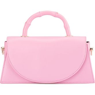 Olga Berg Phoebe Faux Leather Top Handle Bag in Pink at Nordstrom