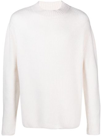 Le Kasha ribbed organic cashmere jumper - White
