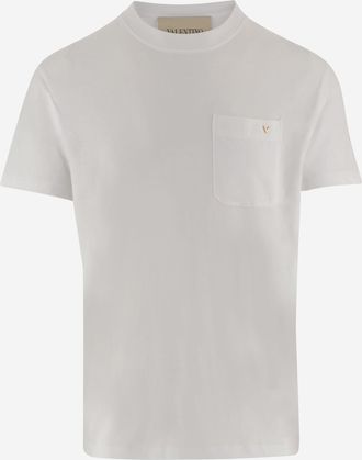Valentino Mens Cotton T-Shirt White T-Shirts And Polos