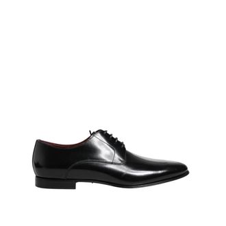 Dolce & Gabbana Zwarte Leren Derby Schoenen - Heren - Nette schoenen - Zwart - 44 EU - Leer - Schoenen