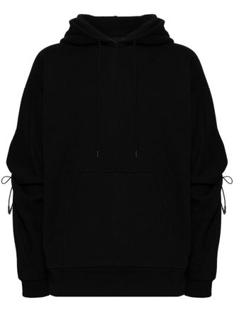 Simone Rocha drawstring cotton hoodie - Black
