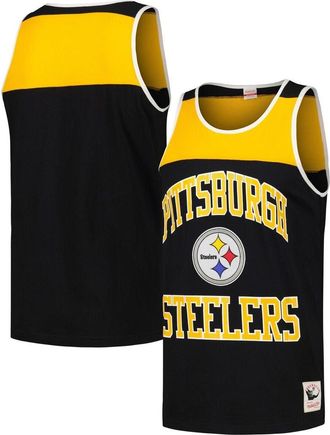 Mitchell & Ness Mens Mitchell & Ness Black/Gold Pittsburgh Steelers Heritage Colorblock Tank Top at Nordstrom, Size Medium