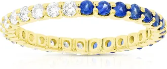 Vir Jewels 1 cttw Lab Grown Diamond Eternity Ring Wedding Band in 14K Yellow Gold For Women