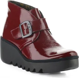 FLY London Birt Wedge Bootie in Intense Rust at Nordstrom, Size 38