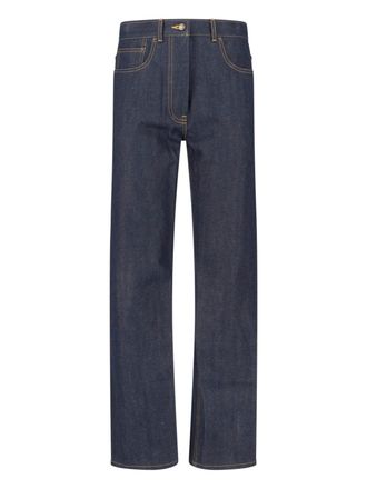 Thom Browne Blue Mid-Rise Straight-Leg Denim Jeans