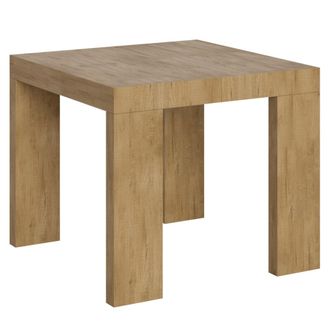 Itamoby Mesa extensible 90x90/246 cm efecto madera roble natural