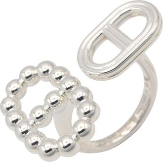 Herm&egrave;s Silver Silver 925 Band Ring (Pre-Owned)