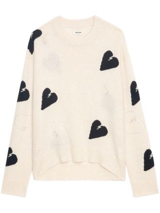 Zadig&Voltaire Markus Diamant&eacute; sweater - women - Cashmere - M - White