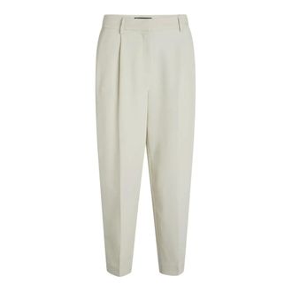 Bruuns Bazaar Hoge taille cropped broek kit - Dames - Vrijetijds broeken - Beige - S - Polyester - Broeken