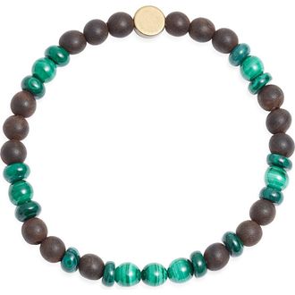 Caputo & Co. Earth Spirit Malachite & Wood Bracelet at Nordstrom