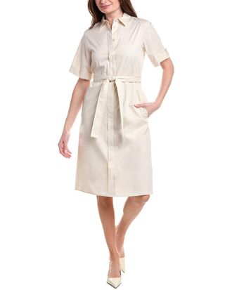 PESERICO Tie Waist Shirtdress