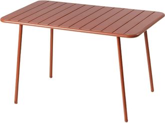 Concept Usine Mesa de jard&iacute;n de 4 a 6 asientos, 120 cm de terracota