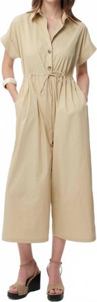 Exquise Nixie Wide Leg Jumpsuit In Beige