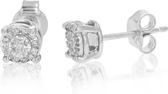 Vir Jewels 1/8 cttw Lab Grown Diamond Composite Earrings in Sterling Silver With Push Backs For Women