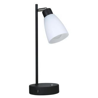 OEM L&aacute;mpara De Mesa Industrial, L&aacute;mpara De Noche Con 1 Puerto De Carga Usb-c Y 1 Puerto De Carga Usb, Brillo Regulable De Forma Continua, Fuente De Luz Le