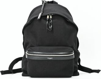 Saint Laurent Black Nylon Leather Backpack (Pre-Owned)