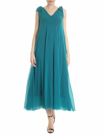Fuzzi Water green sleeveless dress