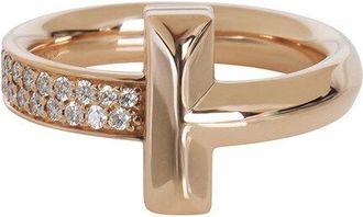 Tiffany & Co. Tiffany T T1 18K Rose Gold 0.24 ct. tw. Diamond Ring (Authentic Pre-Loved)