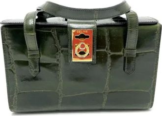 Celine Pre-owned Handbags, female, Green, Size: ONE SIZE Pre-owned Leather handbags