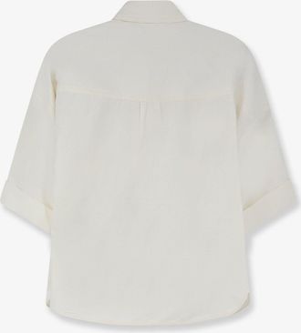 Closed Womens Shirt Linen-Blend White