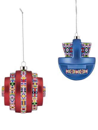 Alessi Glow e Arc glass ornament set - unisex - glass - One Size - Red