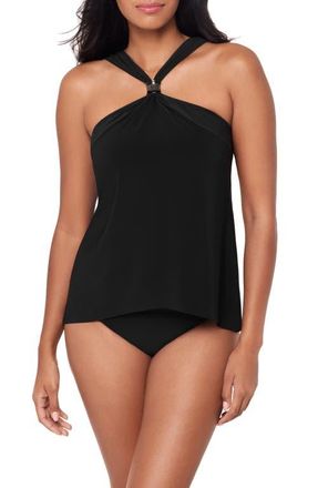 Magic Suit By Miraclesuit Faye Underwire Tankini Top in Black at Nordstrom, Size 12
