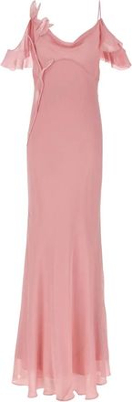 Self Portrait Abito lungo - Rosa