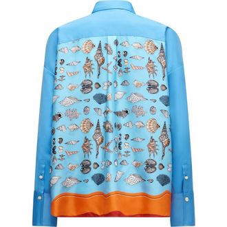 C&acirc;llas Milano SIRENE Scarf back shirt in Blue /Orange at Nordstrom, Size 2