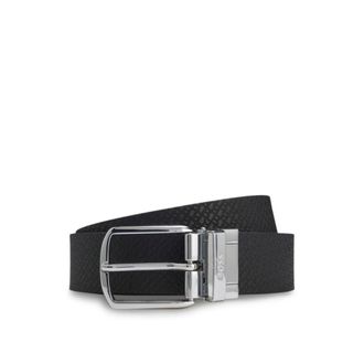 BOSS Reversible belt in Italian leather