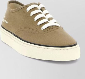 Jacquemus les fefe sneakers canvas upper rubber sole