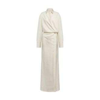 Dondup Long Chemisier Dress - female - Dondup - Maxi Dresses - White - S - Dresses