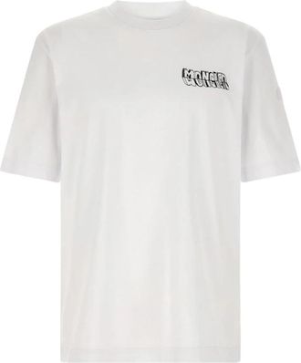 Moncler SS Cotton T-Shirt - Heren - T-shirts - Wit - XL - Katoen - Tops