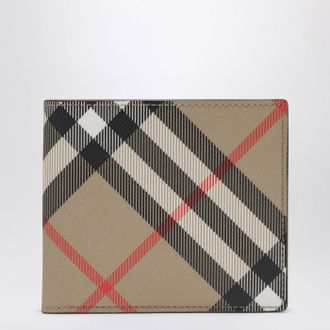 Burberry Beige Karomuster-Geldb&ouml;rse