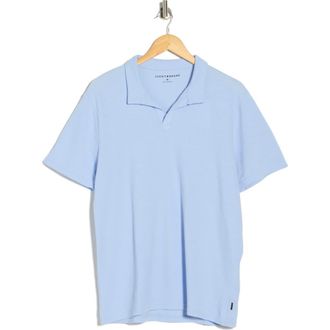 Lucky Brand Johnny Collar Cotton Blend Polo in Chambray Blue at Nordstrom Rack, Size Xx-Large