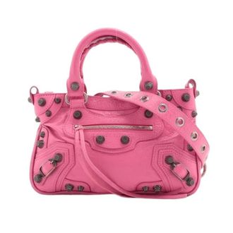 Balenciaga Pre-owned Le Cagole Mini Lambskin Satchel Shoulder Bag - Dames - Vintage Handtas - Roze - ONE Size - Leer - Vintage
