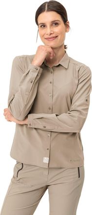 Vaude Langarmshirt VAUDE WOMENS ROSEMOOR LS SHIRT IV, Damen, Gr. 34, linen, Obermaterial: 100% Polyester, Shirts Langarmshirt, Langarm, f&uuml;r Trekking und Wan