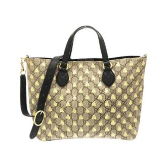 Gucci Pre-owned Mini Bags, female, Beige, Size: ONE SIZE Pre-owned Soft GG Supreme Canvas Shoulder Bag