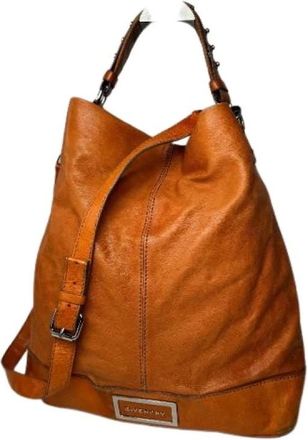 Givenchy Pre-owned Schoudertas - Dames - Vintage Schoudertas - Oranje - ONE Size - Leer - Vintage