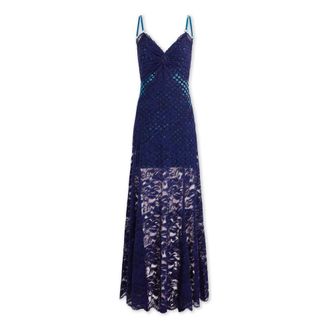 Paco Rabanne Abito in Pizzo Trompe-loeil - - Dresses - Donna - Blu - L