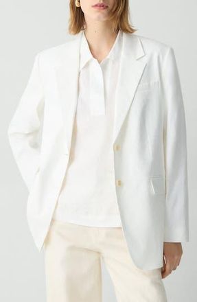 Theory Linen Blend Blazer in White at Nordstrom Rack, Size 4