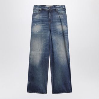 Golden Goose Wide Leg Blue Denim Trousers