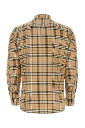 Burberry Mens Embroidered Poplin Shirt Archivebeigeipchk Exterior: Cotton Camicie