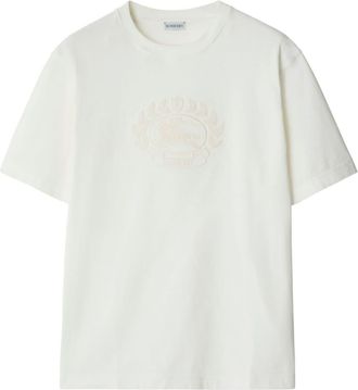 Burberry EKD-textured cotton T-shirt - men - Cotton - S - Neutrals