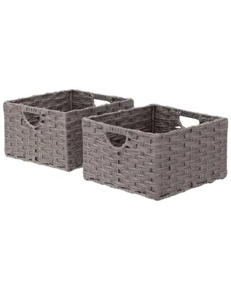 Seville Classics Pack Of 2 Handwoven Baskets