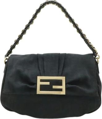Fendi Pre-owned Canvas Shoulder Bag Black - Dames - Vintage Schoudertas - Zwart - ONE Size - Vintage