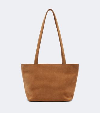 The Row Parker Medium suede tote bag